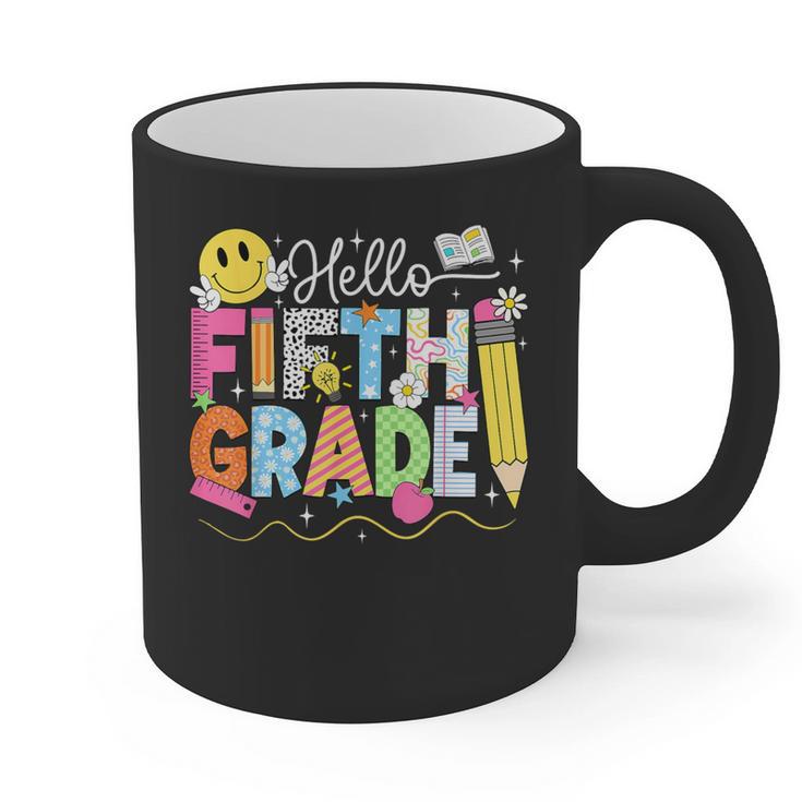 Hello Fifth Grade Team 5th Grade Back To School Teacher Kids Graphic Print Coffee Mug
