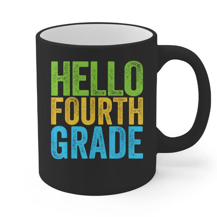 Hello Fourth Grade Shirt 4th Grade Boy Girl Student Teacher Graphic Print Coffee Mug