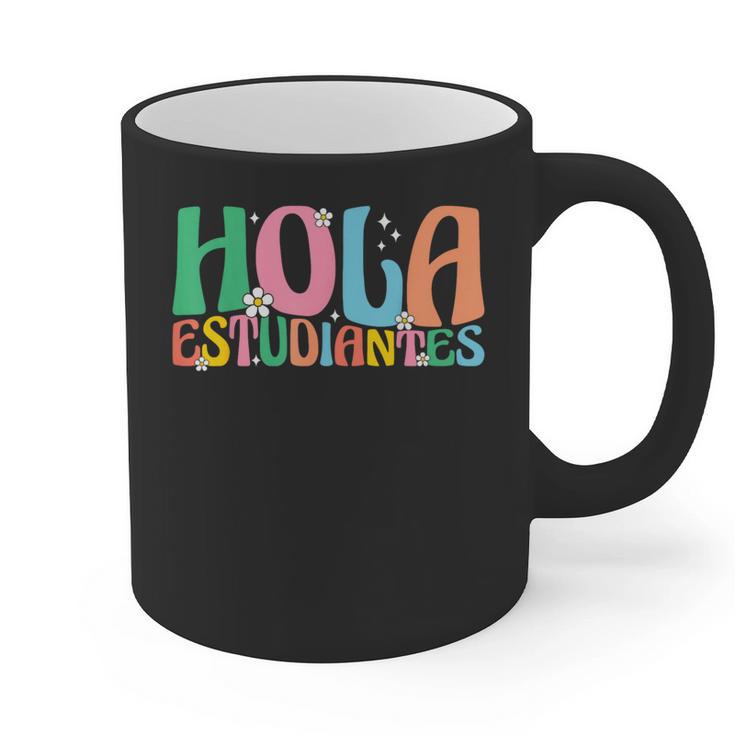 Hola Estudiantes Maestra Back To School Spanish Teacher Graphic Print Coffee Mug