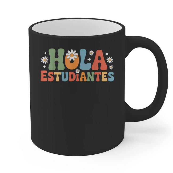 Hola Estudiantes Spanish Teacher Graphic Print Coffee Mug