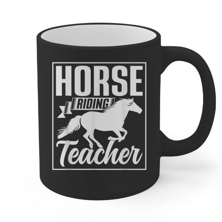 Horse Riding Teacher Rider Lover Equestrian Men Women Kids Graphic Print Coffee Mug