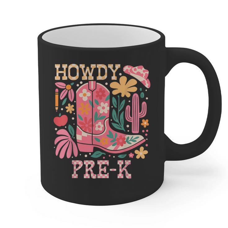 Howdy Pre-K Cowgirls Teacher Back To School Graphic Print Coffee Mug