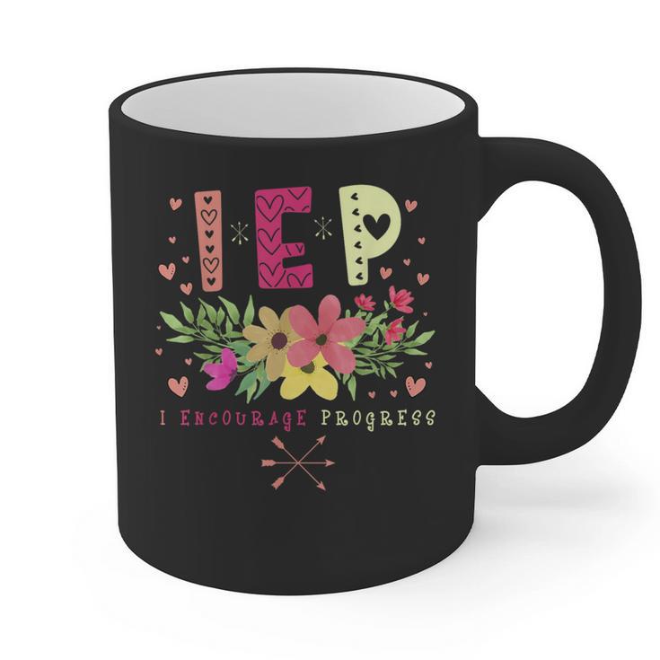IEP I Encourage Progress Teacher Special Education Men Women Graphic Print Coffee Mug