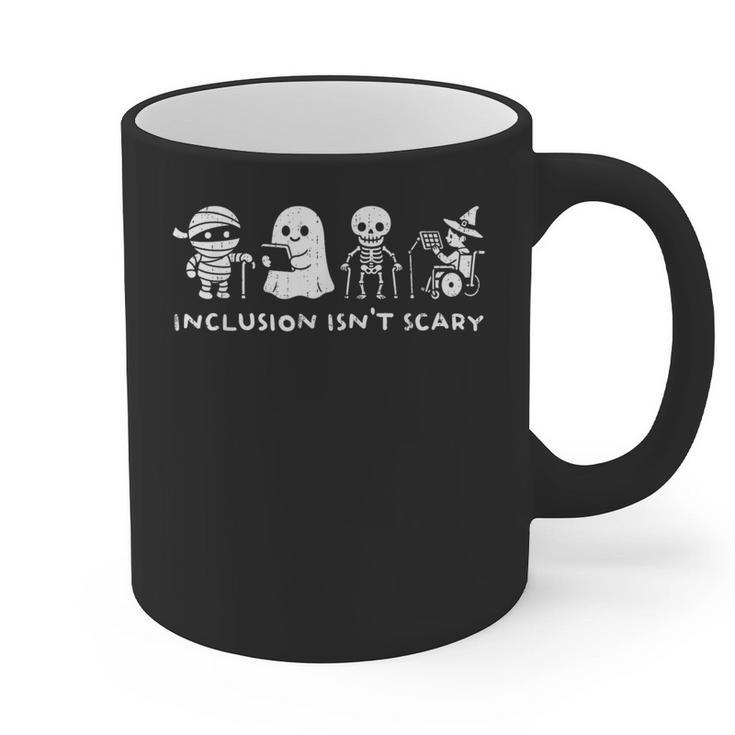 Inclusion Isn't Scary SLP Halloween Ghost Mummy Sped Teacher Graphic Print Coffee Mug