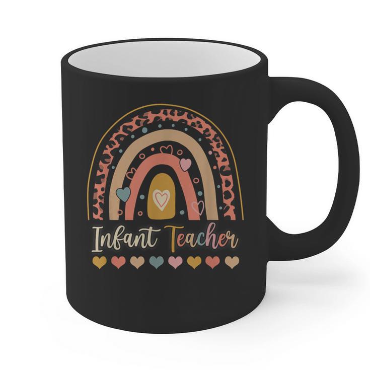 Infant Teacher Leopard Boho Rainbow Appreciation Graphic Print Coffee Mug