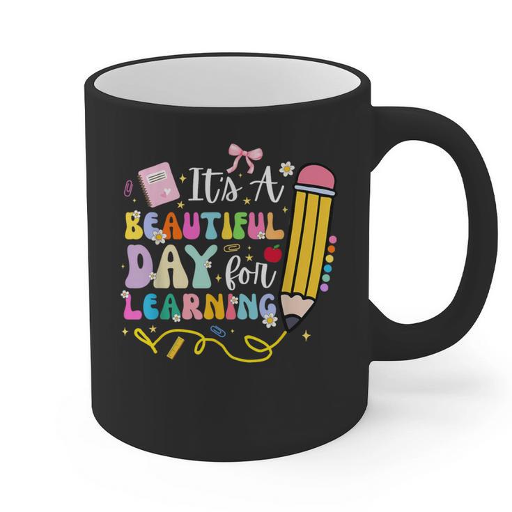 It's Beautiful Day For Learning Teacher Students Girls Boys Graphic Print Coffee Mug