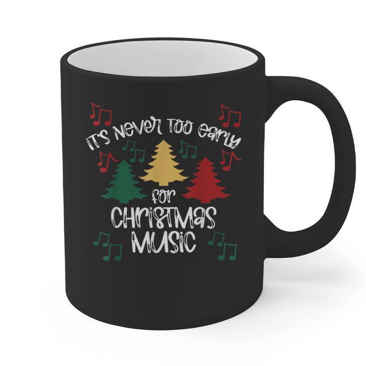It's Never Too Early For Christmas Music Teacher Graphic Print Coffee Mug