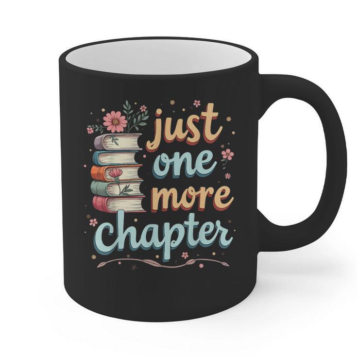 Just One More Chapter Book Reading Floral Teacher Book Lover Graphic Print Coffee Mug