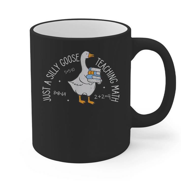 Just A Silly Goose Teaching Math Teacher Back To School Graphic Print Coffee Mug