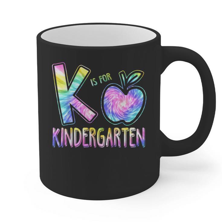 K Is For Kindergarten Teacher Tie Dye Back To School Kinder Graphic Print Coffee Mug