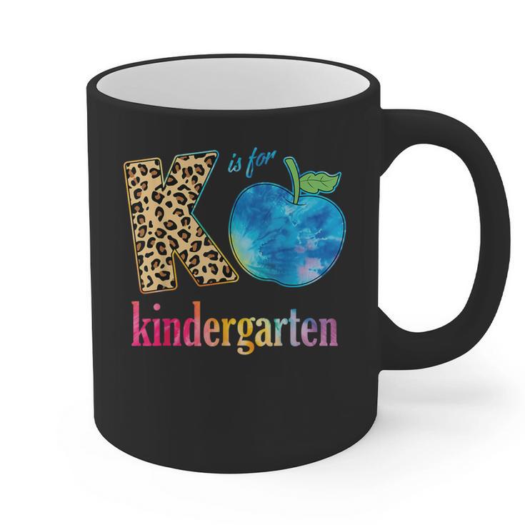 K Is For Kindergarten Teacher Tie Dye Back To School Kinder For Men Women Girls Kids Graphic Print Coffee Mug