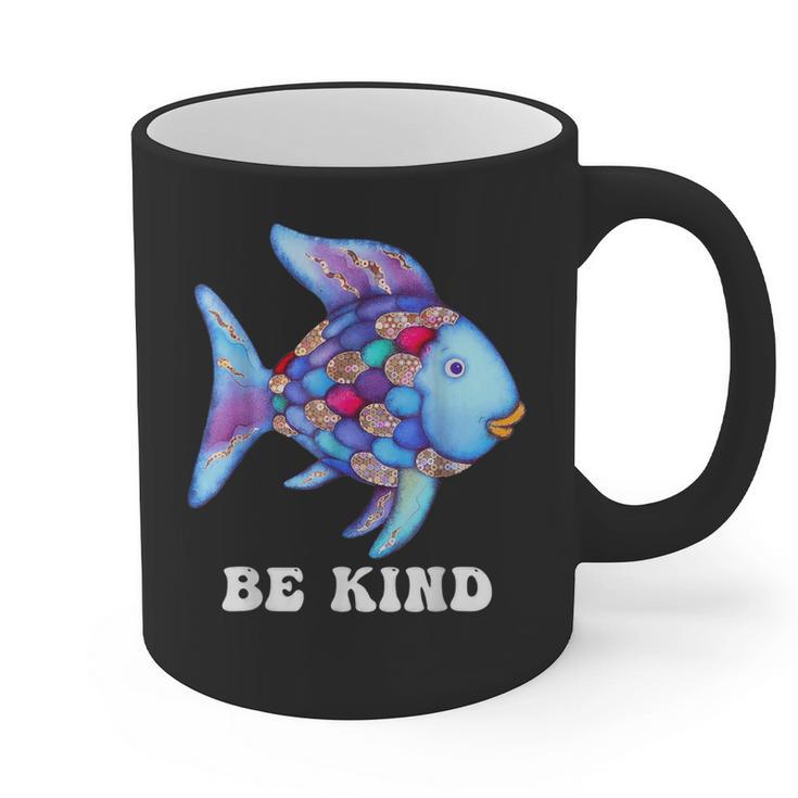 Be Kind Rainbow Fish Teacher Life Teaching Back To School Graphic Print Coffee Mug