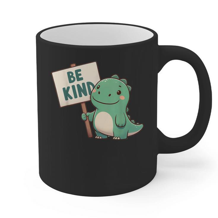 Be Kind Teacher Anti-Bullying Dino Kindness Women Men Boys Graphic Print Coffee Mug