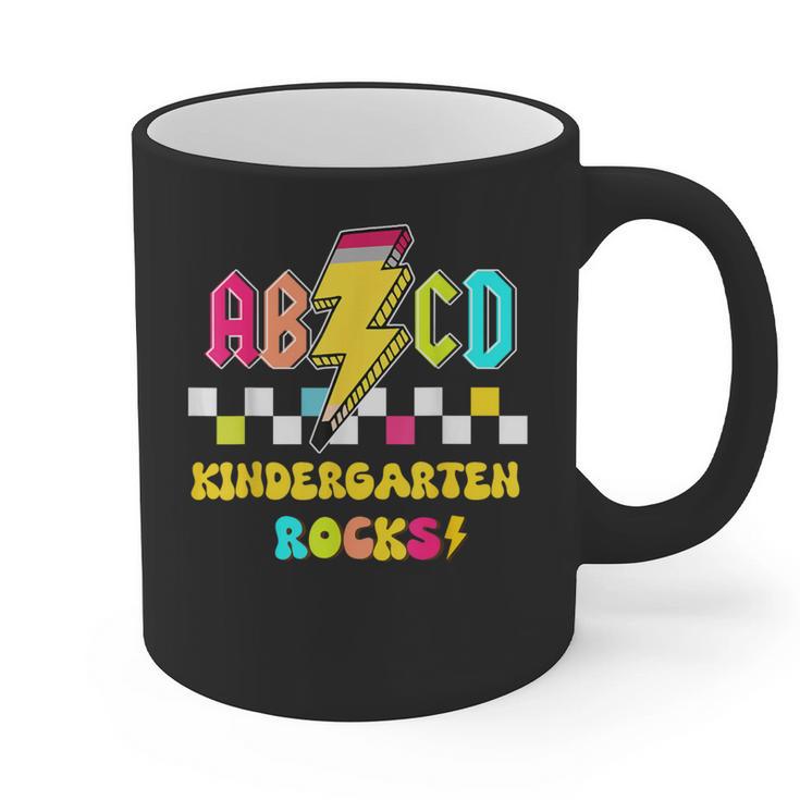 Kindergarten ABCD Rocks Teacher Student Back To School Graphic Print Coffee Mug