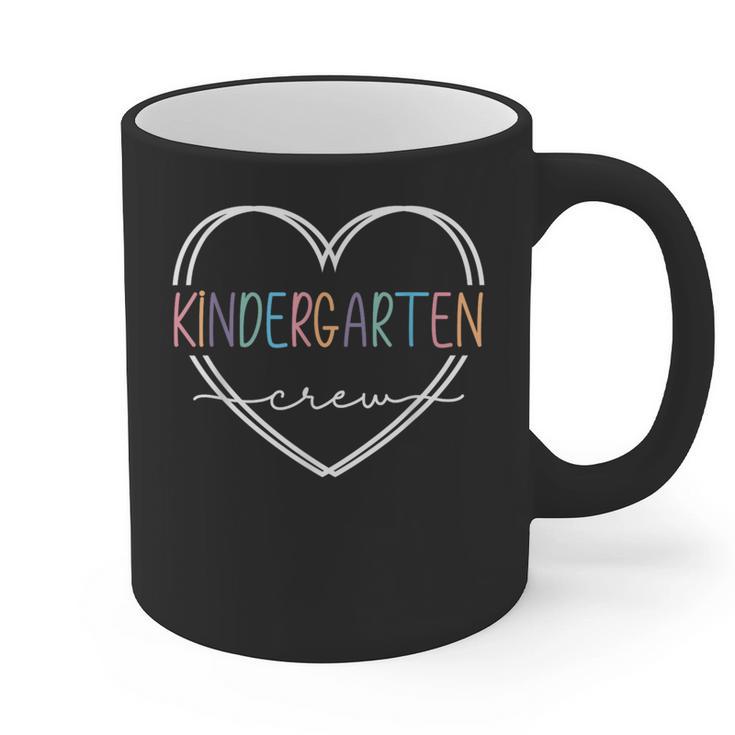 Kindergarten Crew Kinder Crew Teacher Squad Team Preschool Graphic Print Coffee Mug