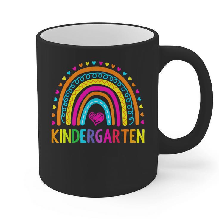 Kindergarten Rainbow Girls Boys Teacher First Day Of School Graphic Print Coffee Mug