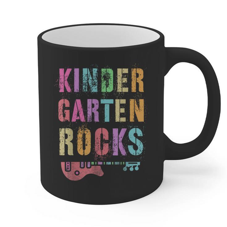 KINDERGARTEN ROCKS Teacher Crew Rock Star Kinder Team Graphic Print Coffee Mug