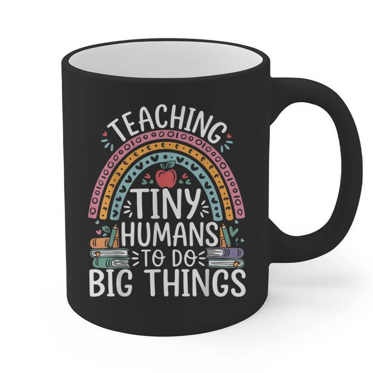 Kindergarten Teacher Tiny Humans Pre-School Teacher Graphic Print Coffee Mug