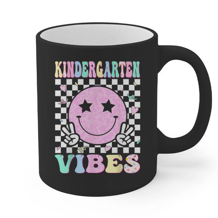 Kindergarten Vibes First Day Of School Kindergarten Teacher Graphic Print Coffee Mug
