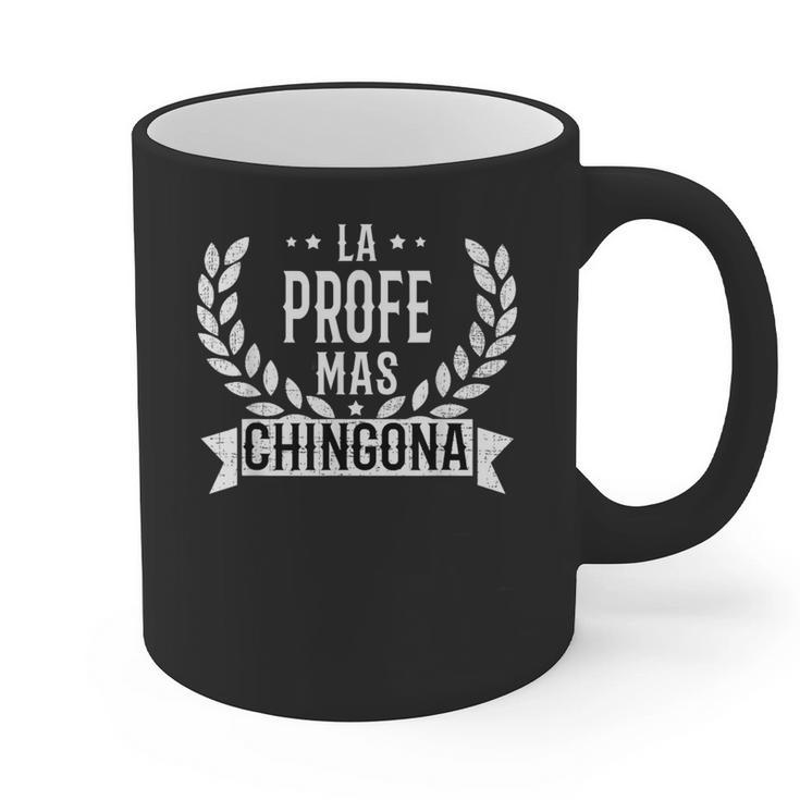La Profe Mas Chingona Spanish Female Teacher Graphic Print Coffee Mug