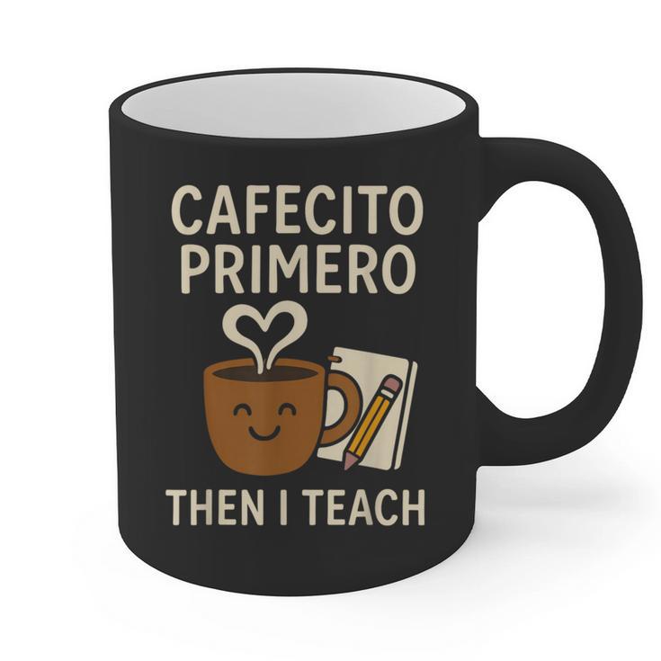 Latina Teacher Bilingual Educator Spanish Heritage Empower Graphic Print Coffee Mug