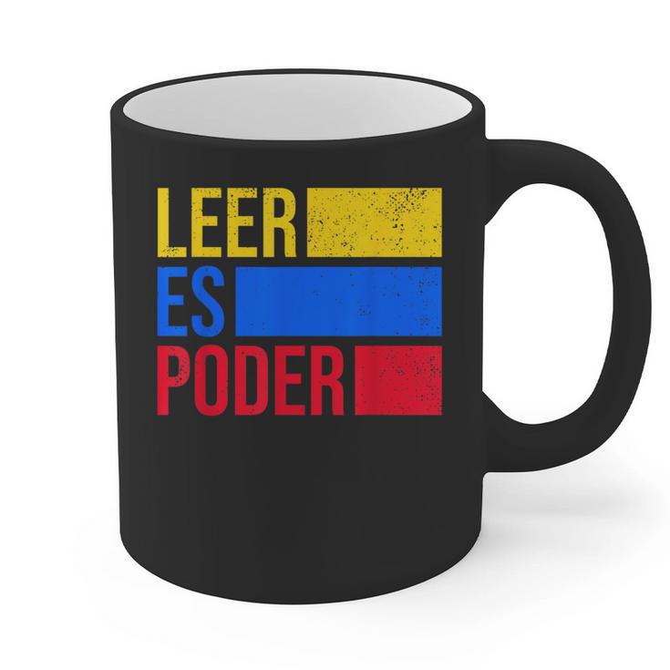 Leer Es Poder Colombian Spanish Teacher Maestra Colombia Graphic Print Coffee Mug
