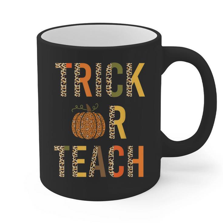 Leopard Trick Or Teach Halloween Teacher Costume Women Graphic Print Coffee Mug