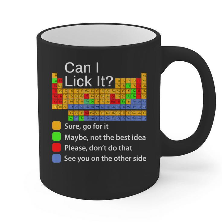 Can I Lick It Periodic Table Chemistry Teachers Graphic Print Coffee Mug