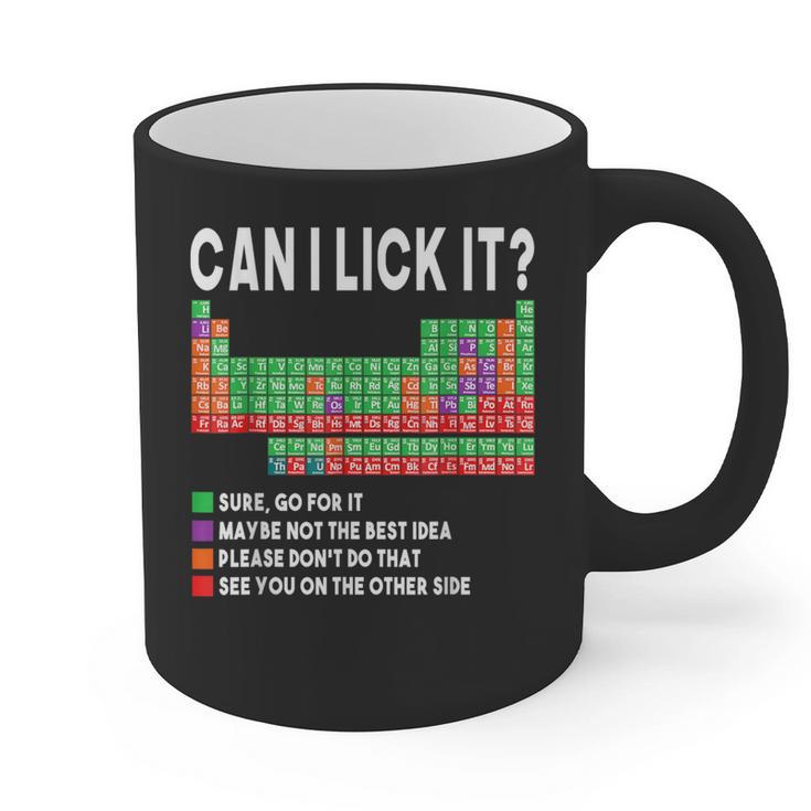 Can I Lick It Periodic Table Science Teacher Boy And Girls Graphic Print Coffee Mug