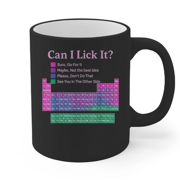 Can I Lick It Periodic Table Teacher Student Kids Graphic Print Coffee Mug