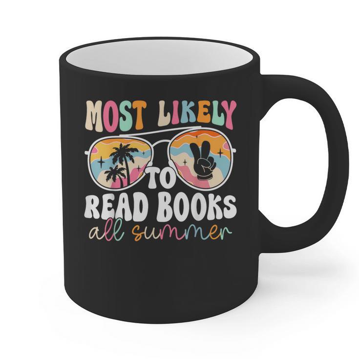 Most Likely To Read Books All Summer Teacher Student Graphic Print Coffee Mug