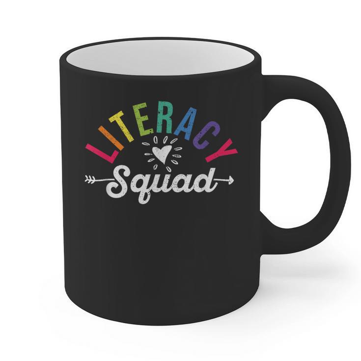 Literacy Squad Reading Teacher Interventionist Specialist Graphic Print Coffee Mug