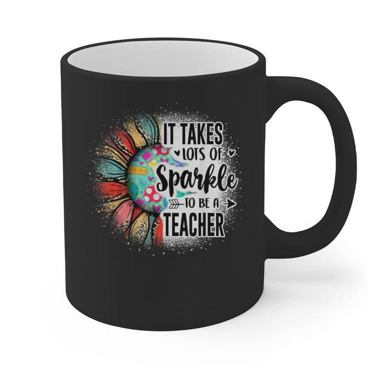 It Take Lots Of Sparkle To Be A Teacher With Sunflower Graphic Print Coffee Mug