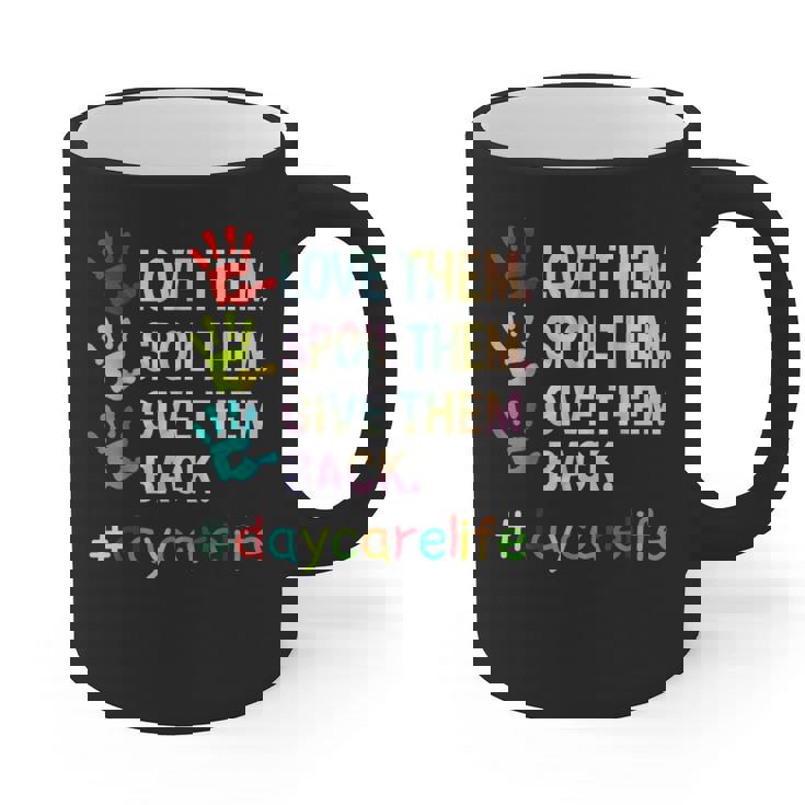 Love Daycare Provider Childcare Teacher Tie Dye Graphic Print Coffee Mug