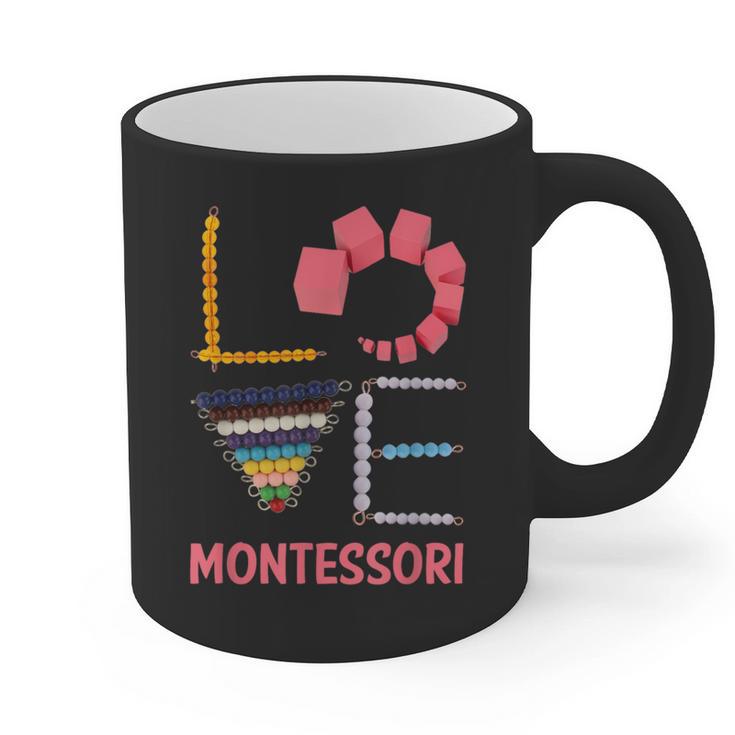 Love Montessori Education Math Teacher Graphic Print Coffee Mug