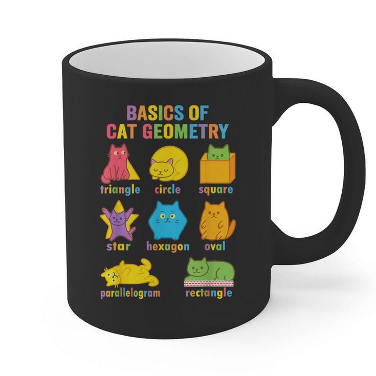 Math Cat Geometry Back To School Mathematics Teacher Graphic Print Coffee Mug