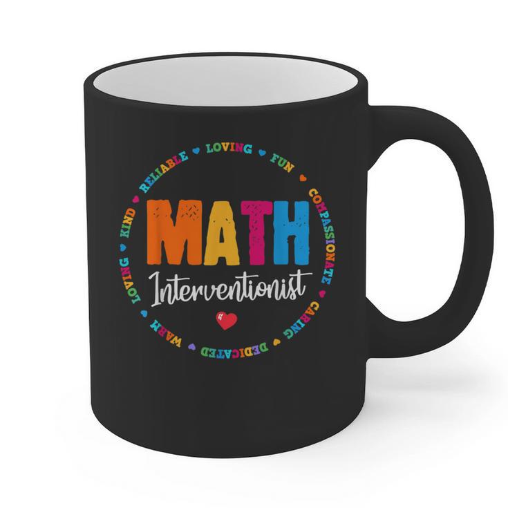 Math Interventionist Teacher Coach Squad Mathematics STEM Graphic Print Coffee Mug