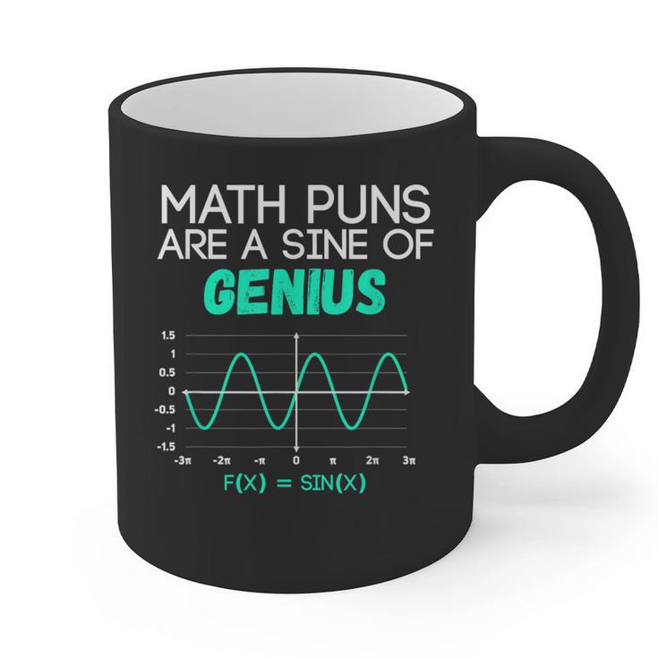 Math Puns Are a Sine Of Genius Math Teacher T-Shirt Graphic Print Coffee Mug