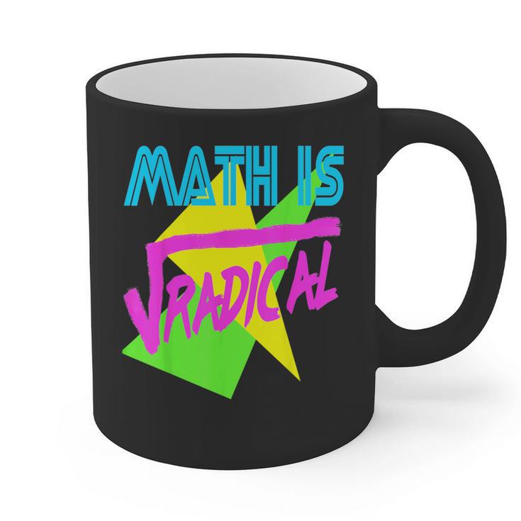 Math Is Radical Retro 80s Vintage Algebra Teacher Graphic Print Coffee Mug