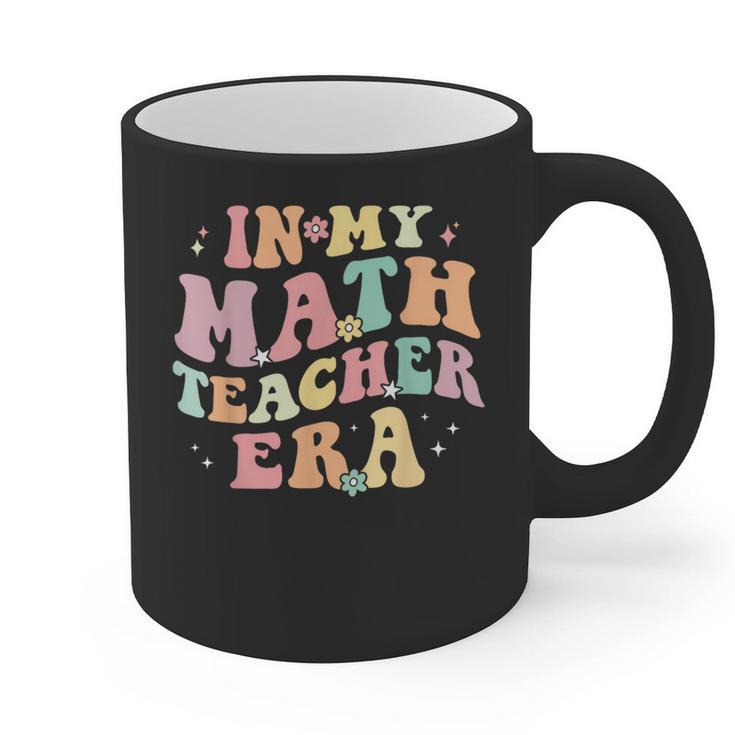 In My Math Teacher Era Retro Back To School Groovy Teacher Men Women Graphic Print Coffee Mug