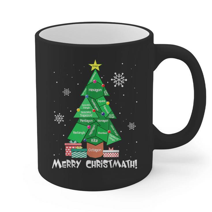 Math Teacher Polygon Christmas Tree Geometry Merry Christmas Graphic Print Coffee Mug