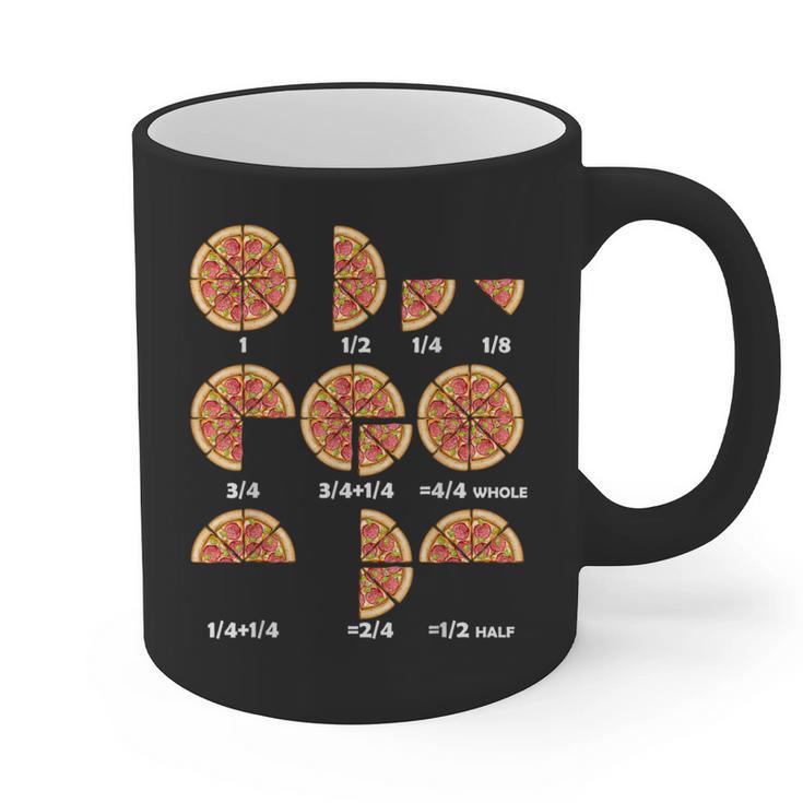 Maths Day Costume Idea Kids Teachers Pizza Slice Fraction Graphic Print Coffee Mug