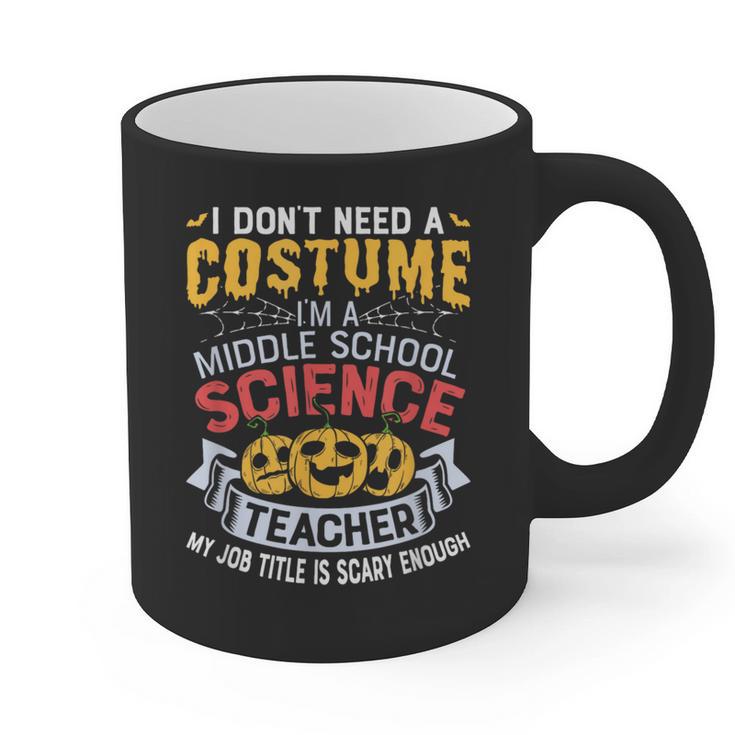 Middle School Science Teacher Halloween Costume For Men Women Graphic Print Coffee Mug