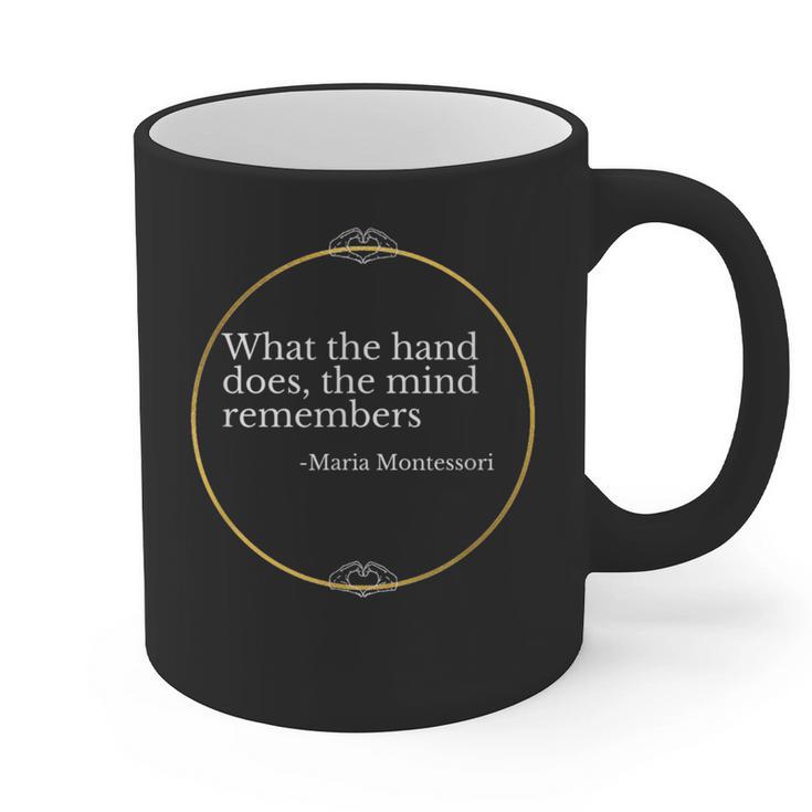 Montessori Children Grow In The Hands Of Teachers Graphic Print Coffee Mug