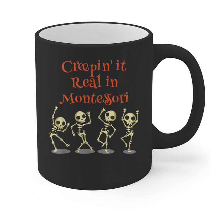Montessori Creepin' It Real HALLOWEEN School Teacher Shirt Graphic Print Coffee Mug