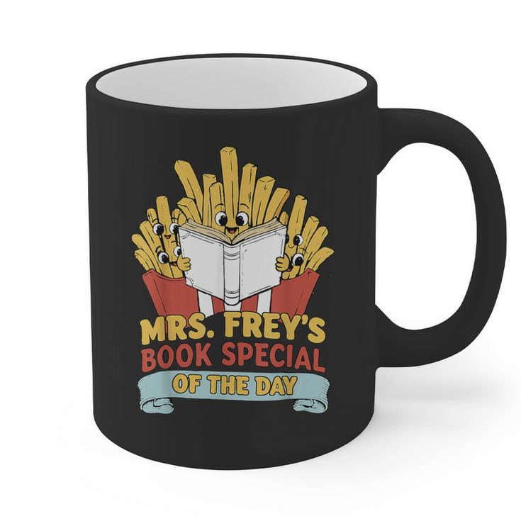Mrs Frey Book Special Reading Elementary Teacher Graphic Print Coffee Mug