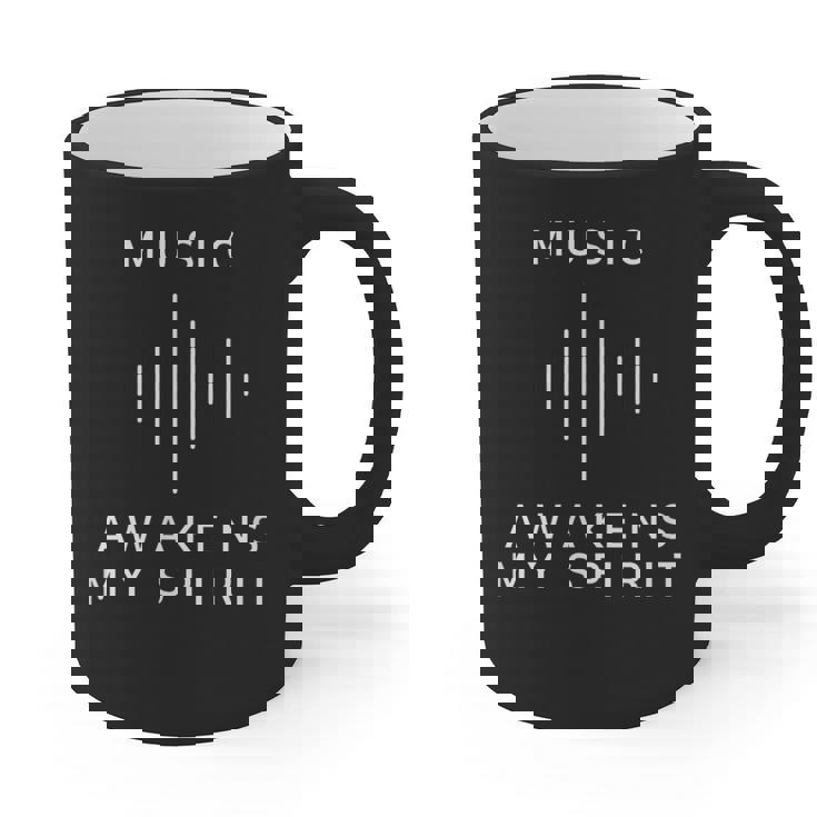 Music Awakens My Spirit Inspiring Musician Teacher Quote Graphic Print Coffee Mug