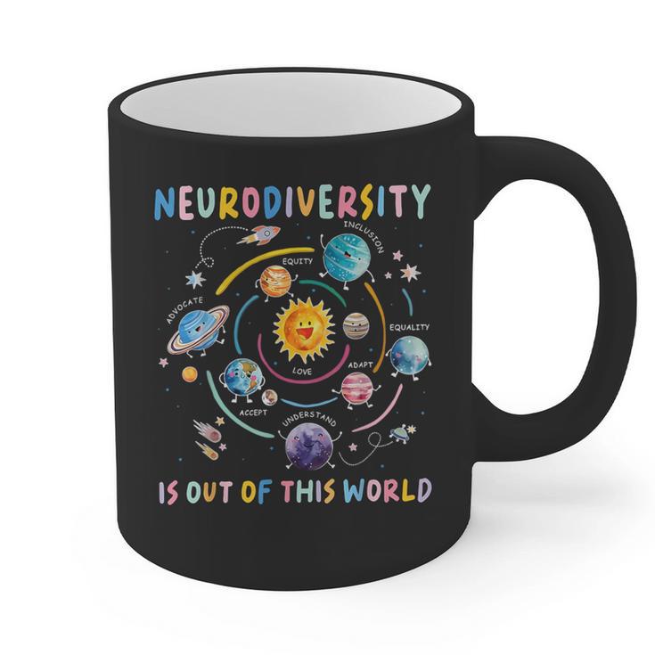 Neurodiversity Is Out Of This World Space Autism Teacher Graphic Print Coffee Mug