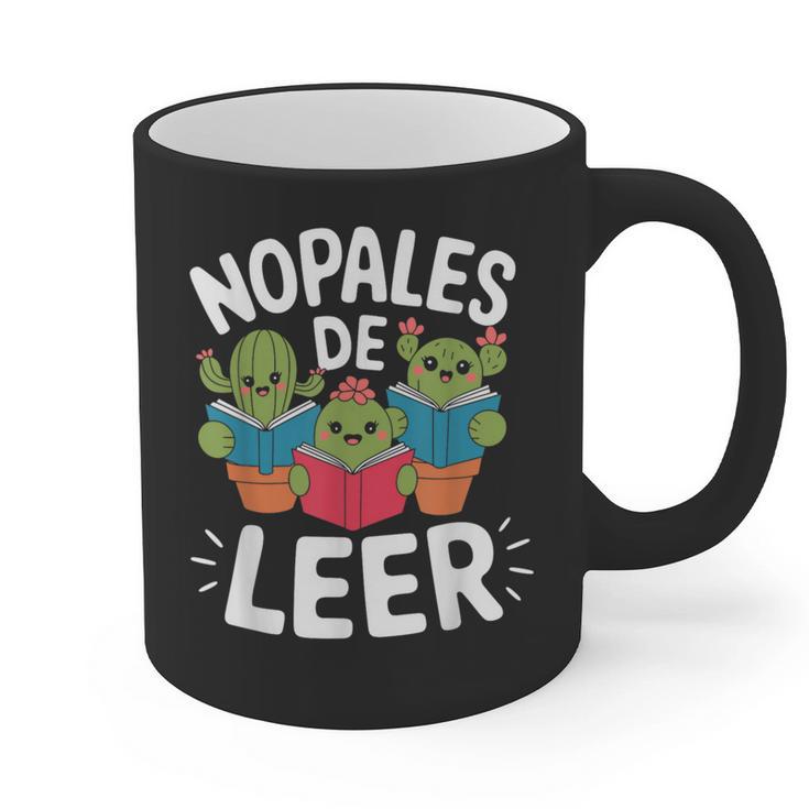 Nopales De Leer Bilingual Teacher Maestra Spanish Teacher Graphic Print Coffee Mug