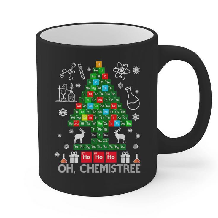 Oh Chemistree Scientist Chemical Christmas Xmas Teacher Graphic Print Coffee Mug